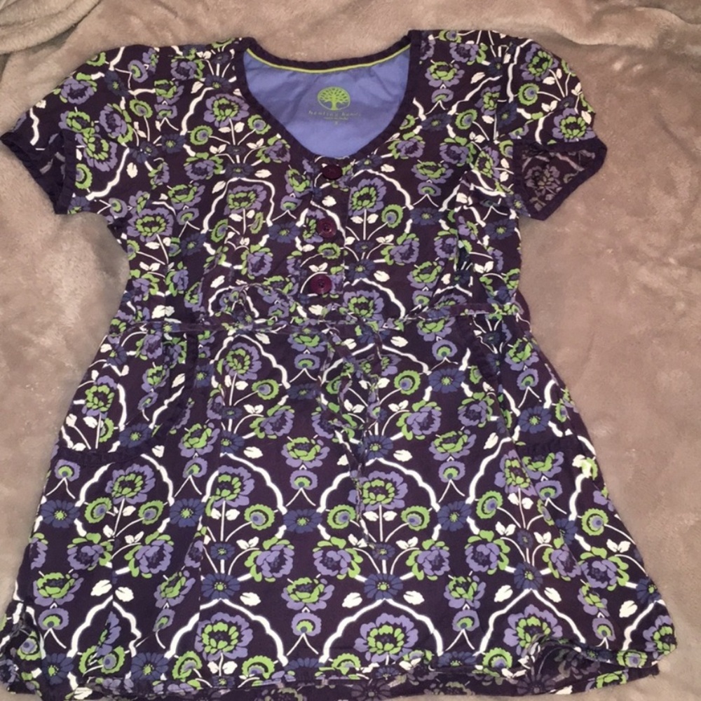 healing hands scrub top